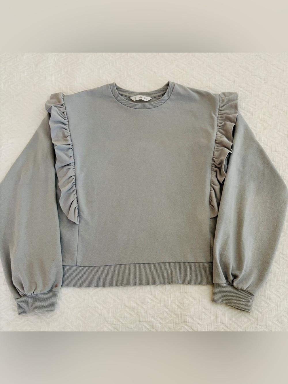 Mango Crewneck Sweatshirt in Light Blue